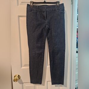 New York & Company Dark Blue Slim Ponte Knit Pants